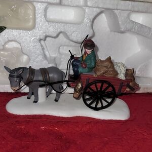 Department 56, Bringing In The Fleeces (Cart With Donkey And Rider ONLY).